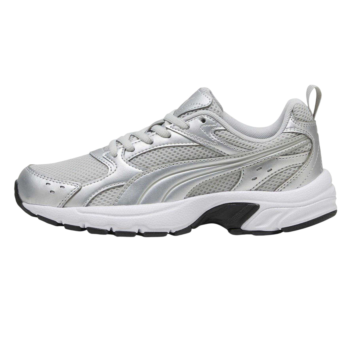 Grey-Silver - Back - Puma Childrens-Kids Milenio Tech Trainers
