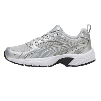 Grey-Silver - Back - Puma Childrens-Kids Milenio Tech Trainers