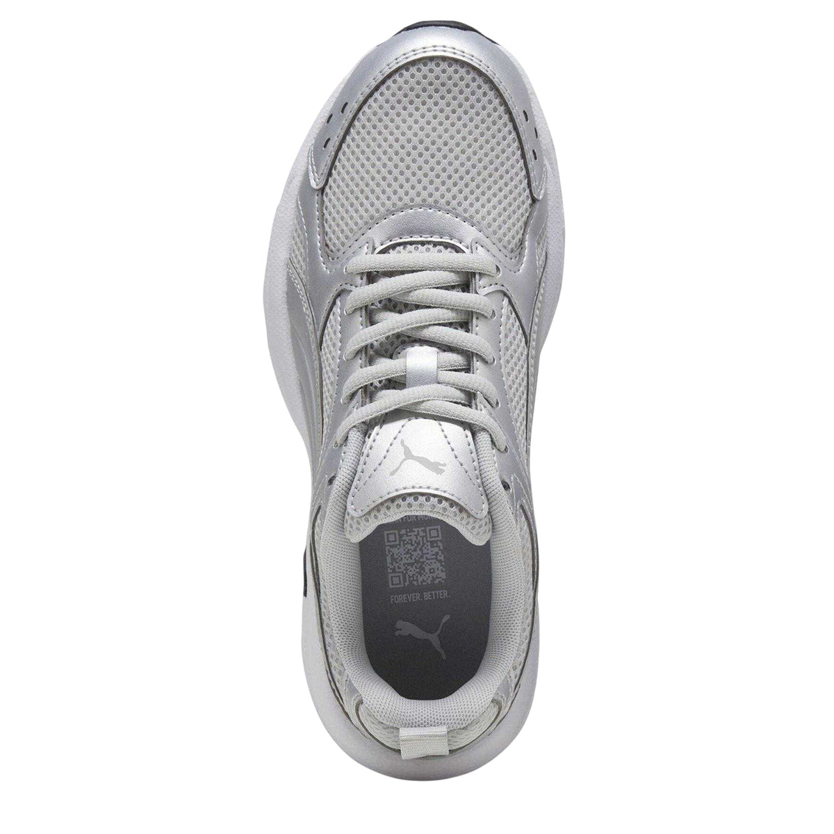 Grey-Silver - Side - Puma Childrens-Kids Milenio Tech Trainers