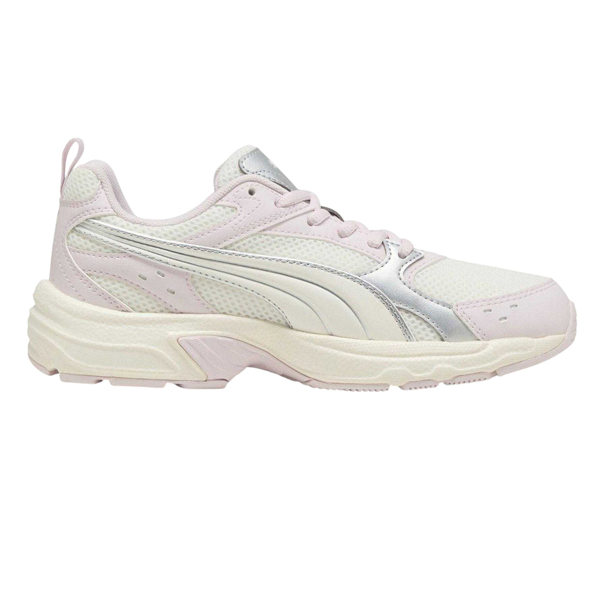 Cream-Pink - Front - Puma Childrens-Kids Milenio Tech Trainers
