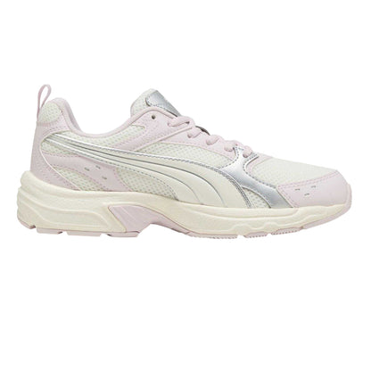 Cream-Pink - Front - Puma Childrens-Kids Milenio Tech Trainers