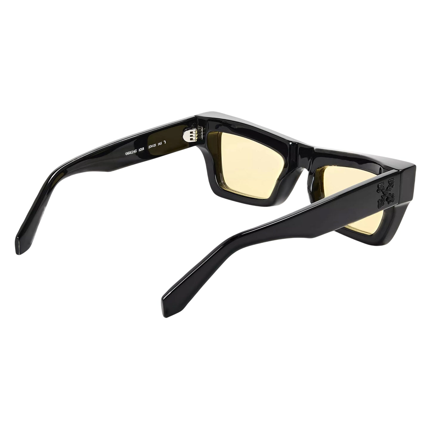 Black-Dark Grey - Back - Off White Unisex Adult Charleston Square Frame Sunglasses