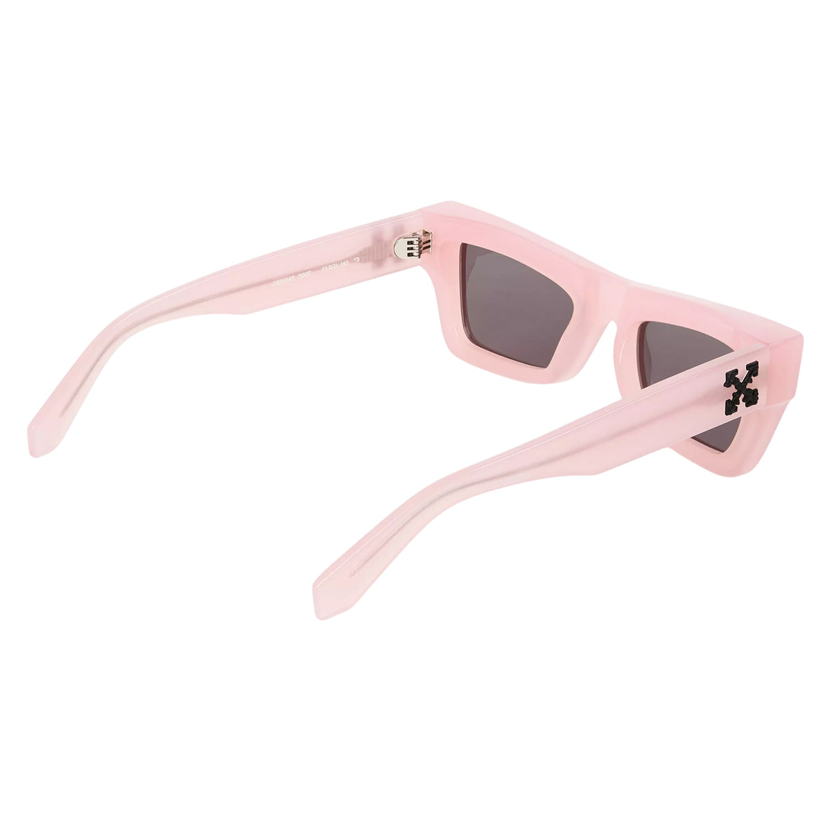 Pink-Dark Grey - Back - Off White Unisex Adult Charleston Square Frame Sunglasses