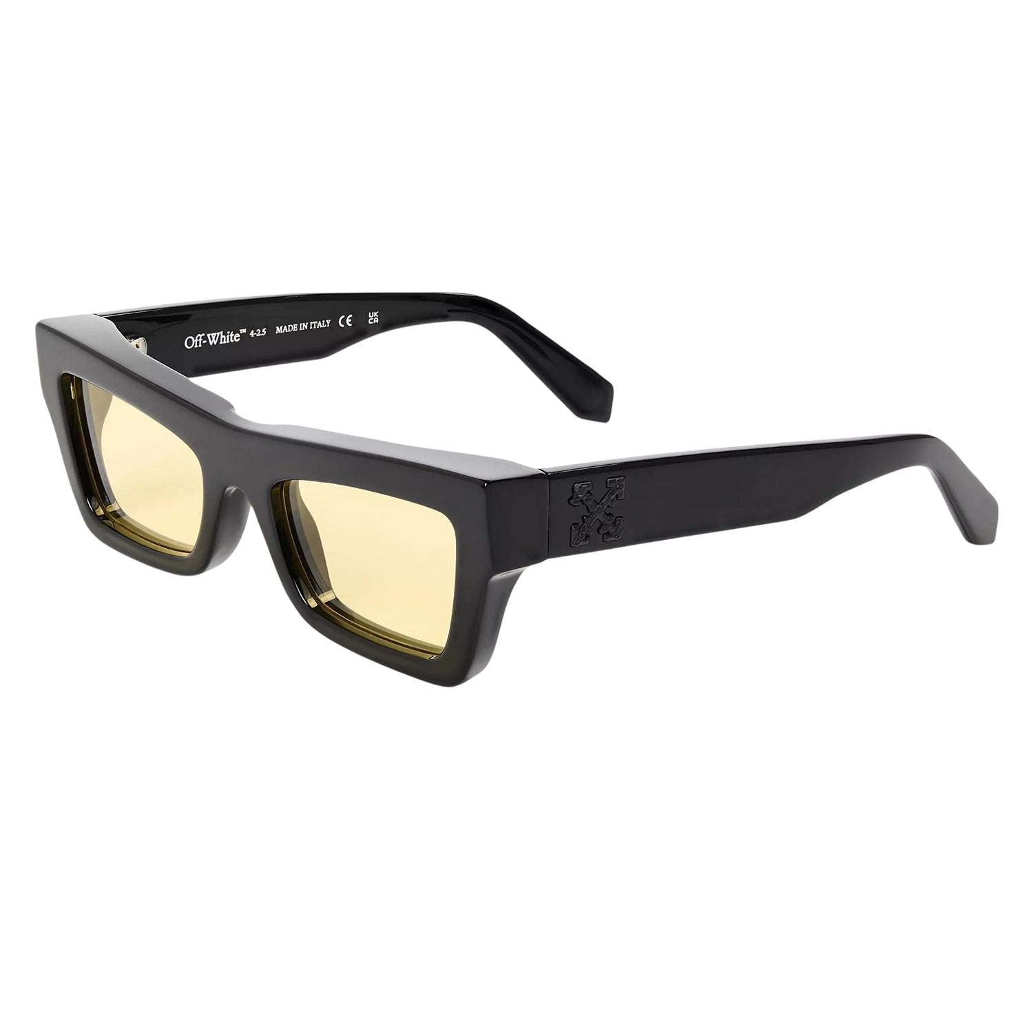 Black-Dark Grey - Front - Off White Unisex Adult Charleston Square Frame Sunglasses