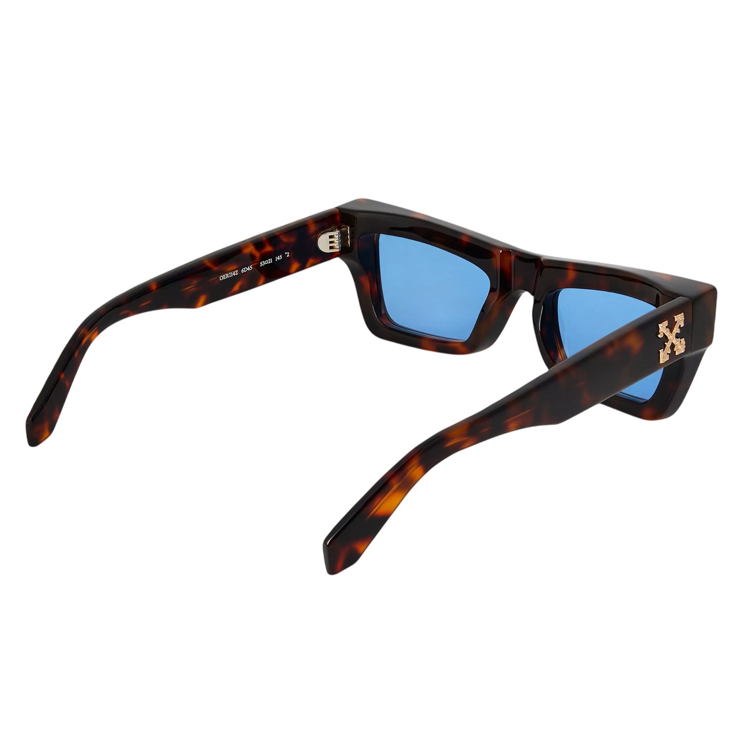Havana - Back - Off White Unisex Adult Charleston Metal Logo Sunglasses