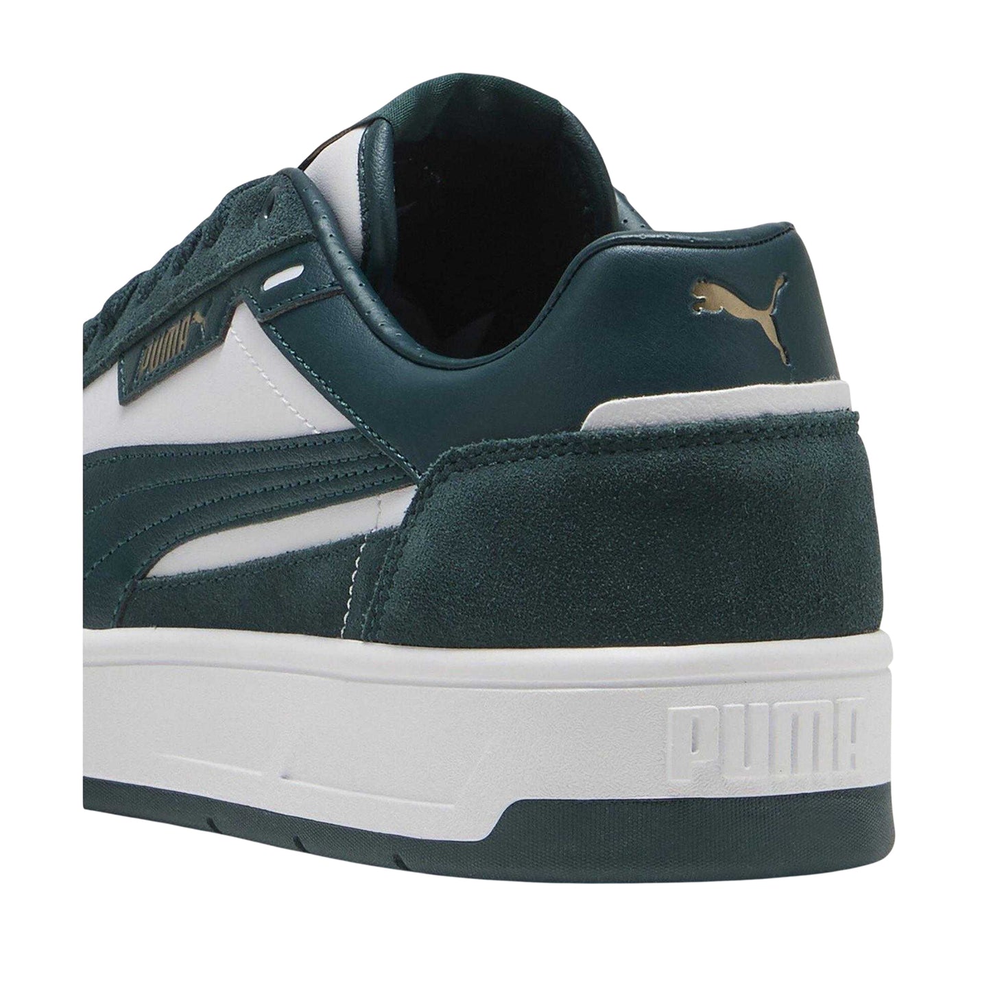 Puma White-Green - Back - Puma Womens-Ladies Court Classic Trainers