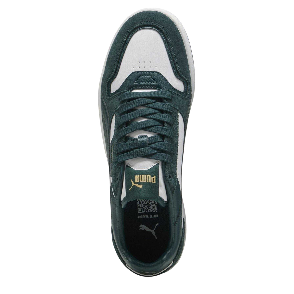 Puma White-Green - Lifestyle - Puma Womens-Ladies Court Classic Trainers