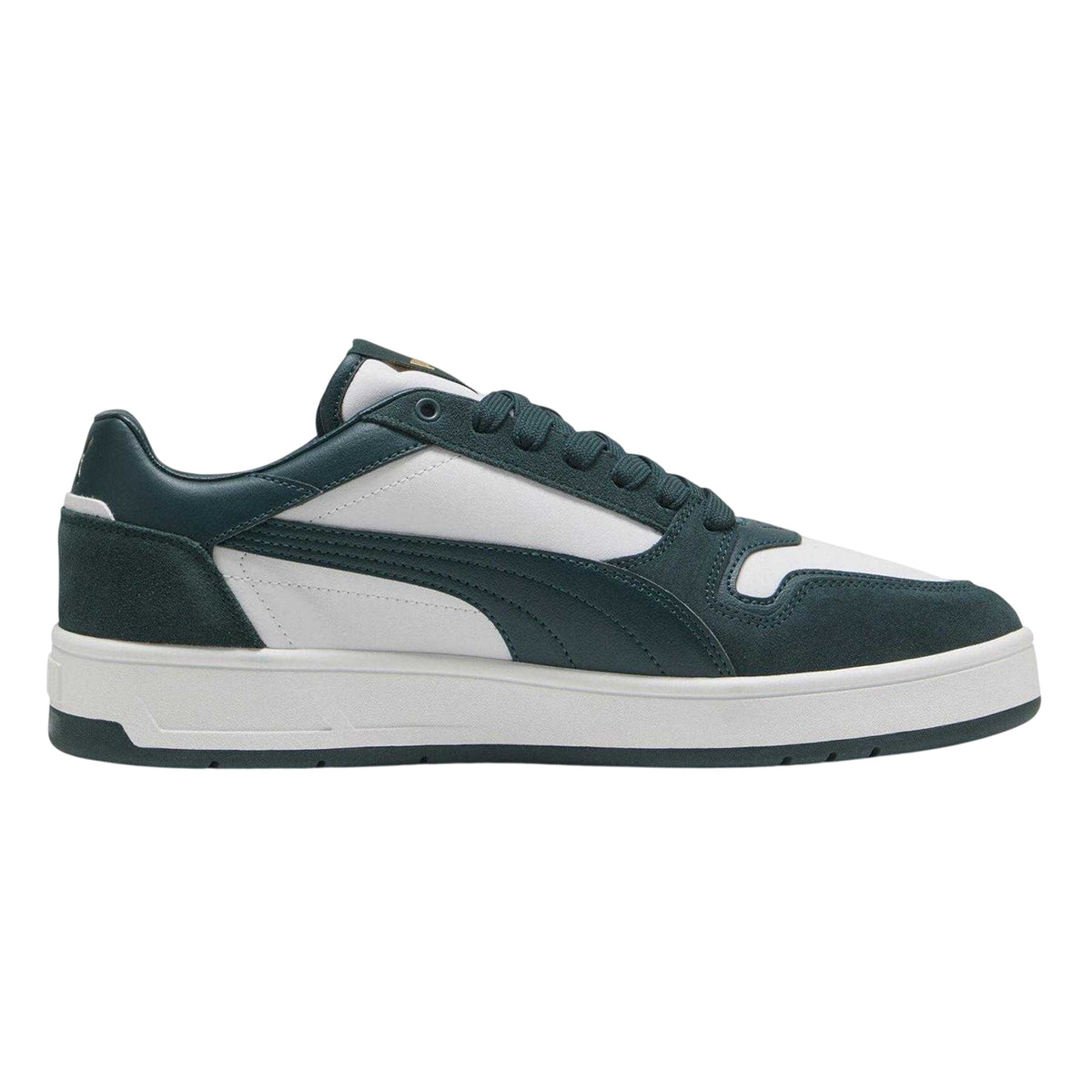 Puma White-Green - Front - Puma Womens-Ladies Court Classic Trainers