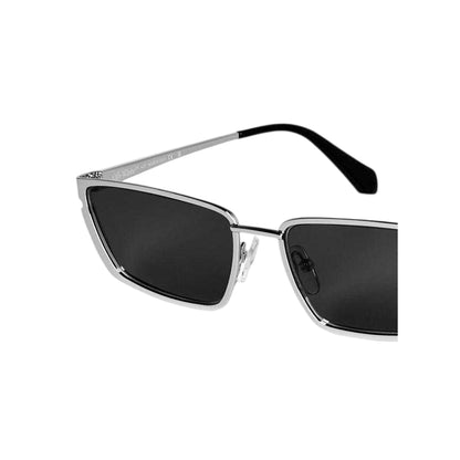 Silver - Side - Off White Unisex Adult Richfield Rectangle Sunglasses