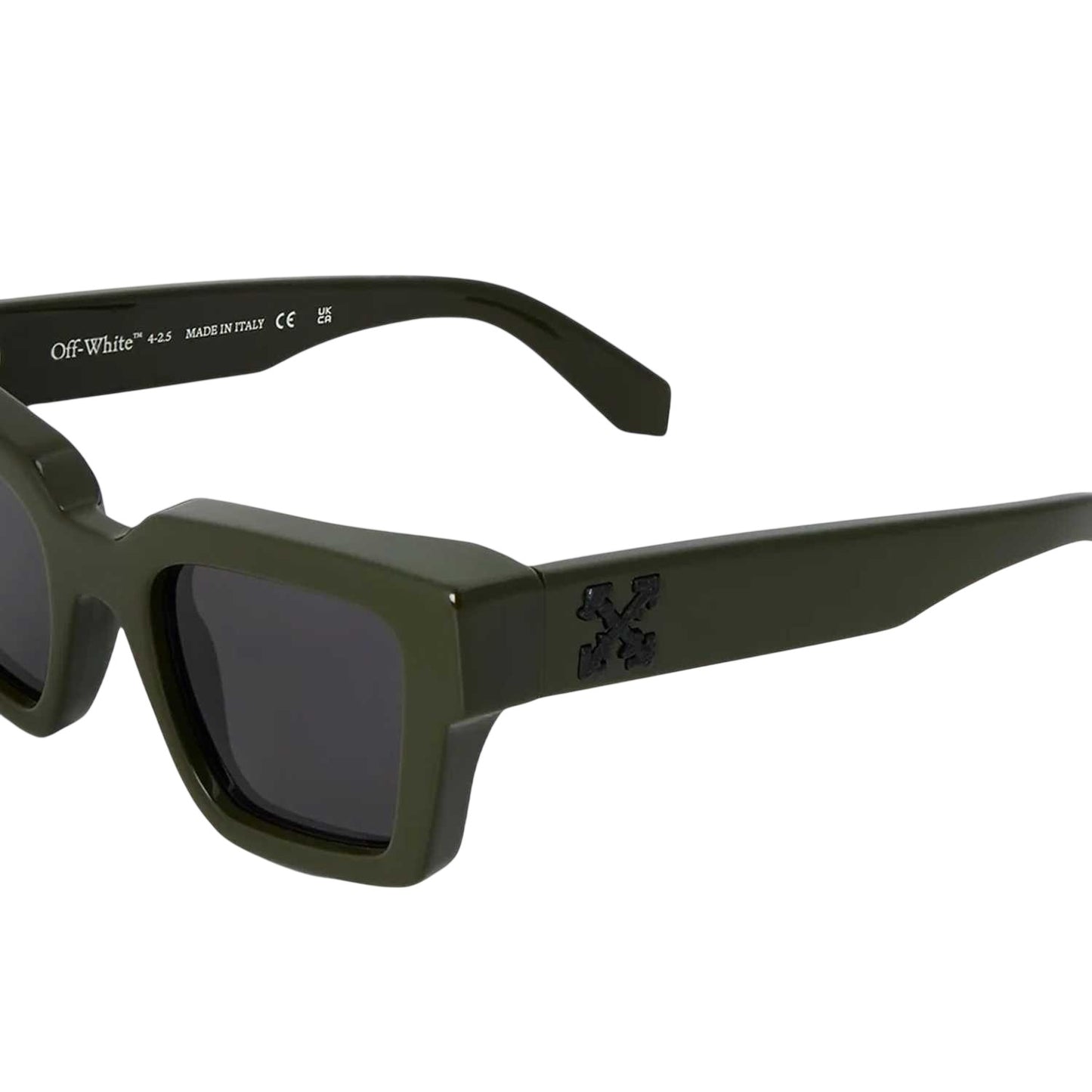 Military Green - Side - Off White Mens Richardson Rectangular Sunglasses