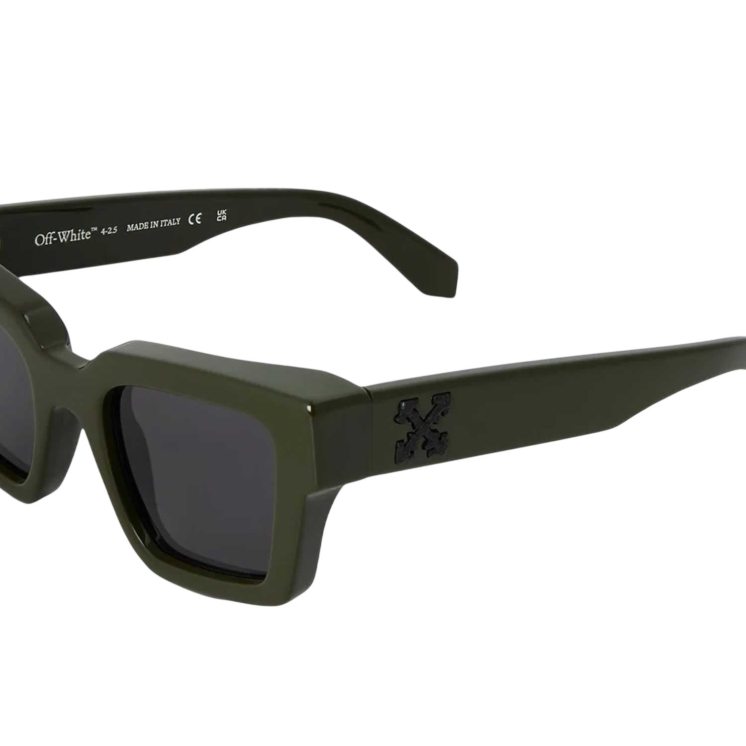 Military Green - Side - Off White Mens Richardson Rectangular Sunglasses
