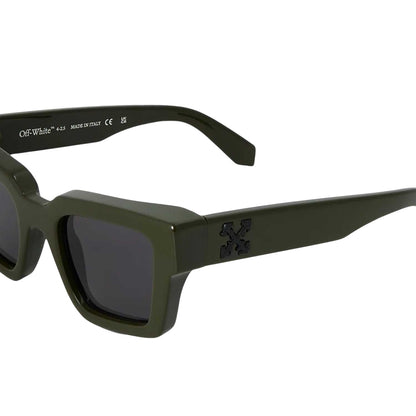 Military Green - Side - Off White Mens Richardson Rectangular Sunglasses