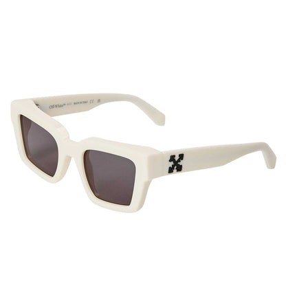 White-Dark Grey - Front - Off White Mens Richardson Rectangular Sunglasses