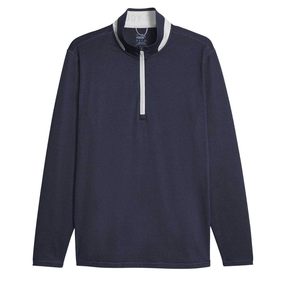 Navy-Ash Grey - Front - Puma Mens Quarter Zip Jumper