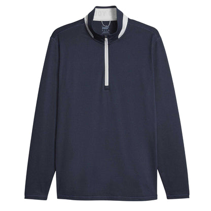 Navy-Ash Grey - Front - Puma Mens Quarter Zip Jumper
