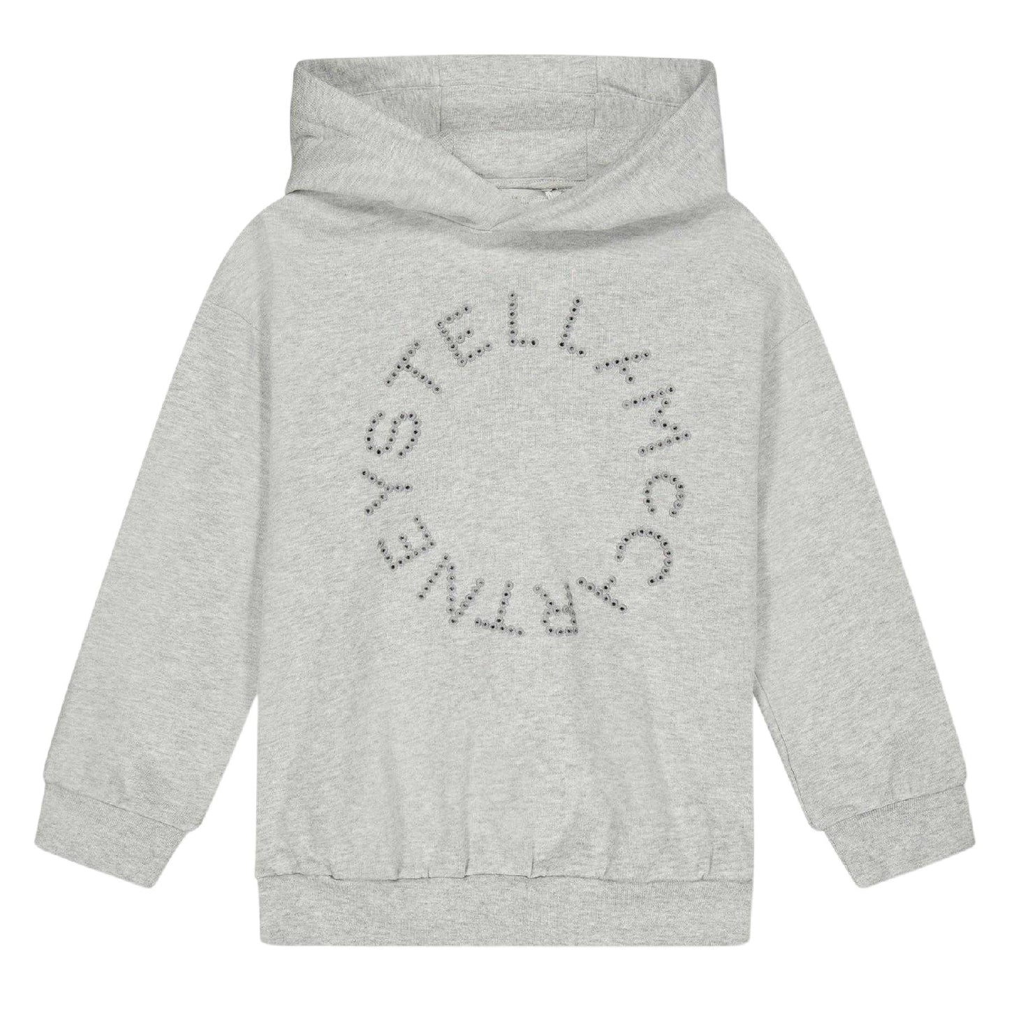 Grey - Front - Stella McCartney Childrens-Kids Logo Overhead Hoodie