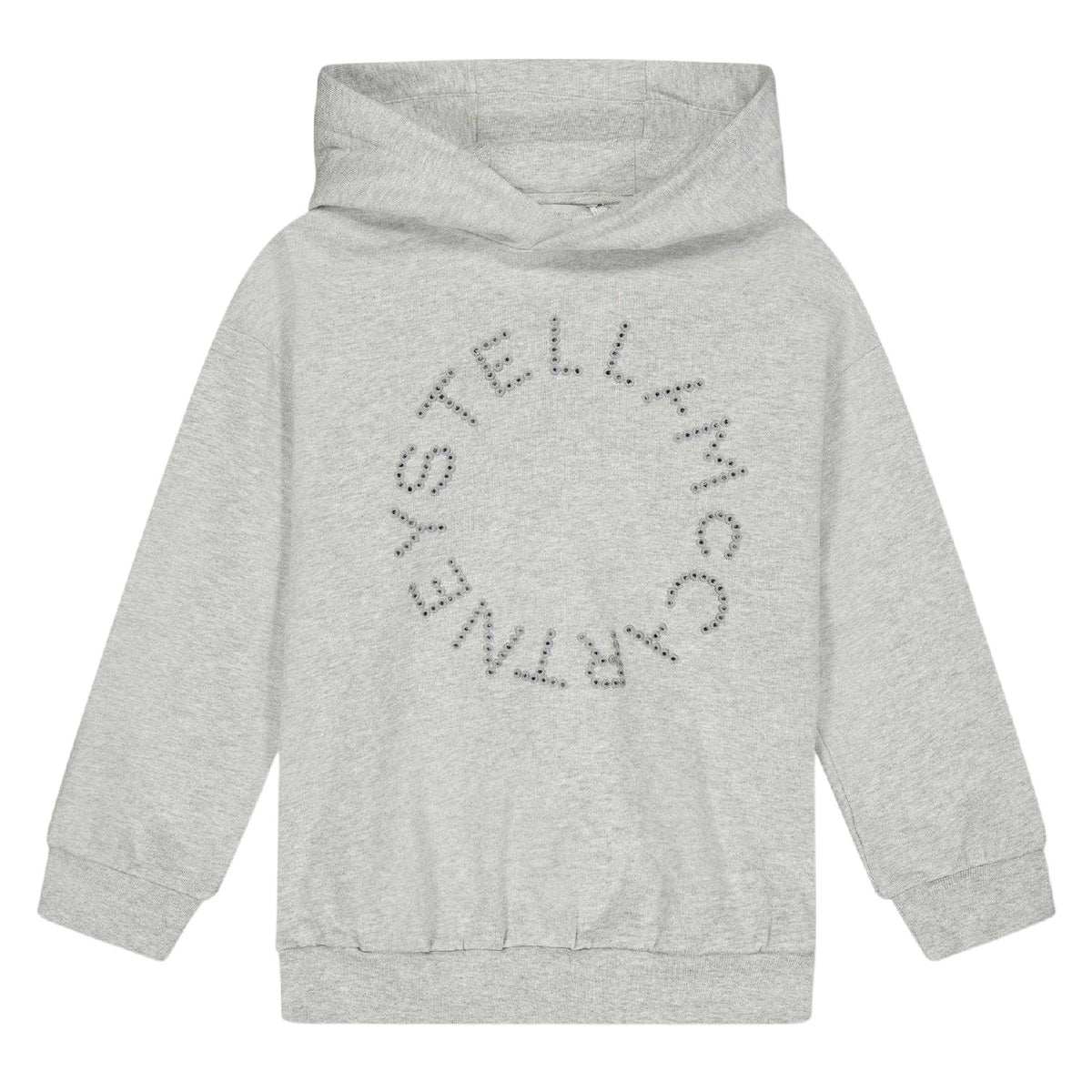 Grey - Front - Stella McCartney Childrens-Kids Logo Overhead Hoodie