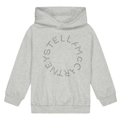Grey - Front - Stella McCartney Childrens-Kids Logo Overhead Hoodie