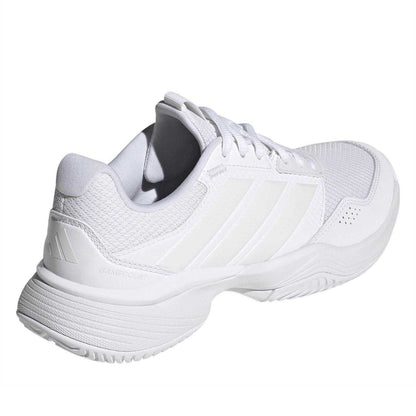 White-Metallic - Back - Adidas Womens-Ladies GameCourt 3 Tennis Shoes