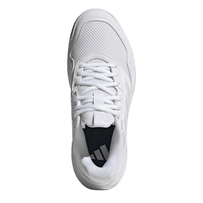 White-Metallic - Lifestyle - Adidas Womens-Ladies GameCourt 3 Tennis Shoes