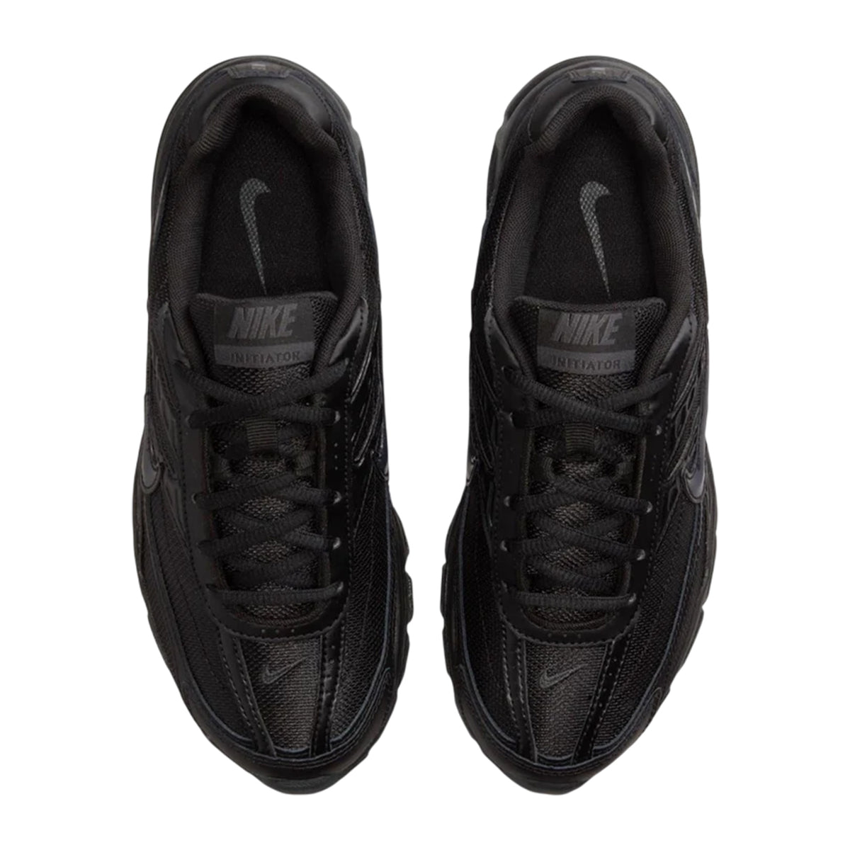 Triple Black - Side - Nike Womens-Ladies Initiator Logo Trainers