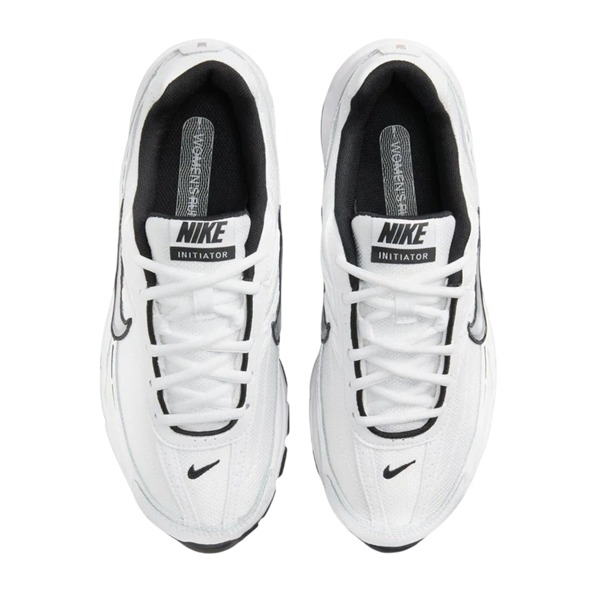 White-Black - Side - Nike Womens-Ladies Initiator Logo Trainers