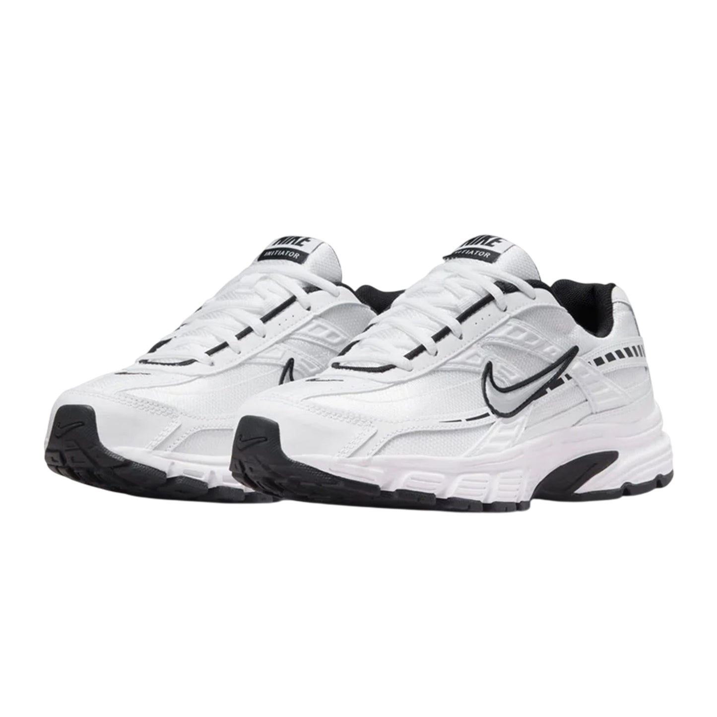 White-Black - Pack Shot - Nike Womens-Ladies Initiator Logo Trainers