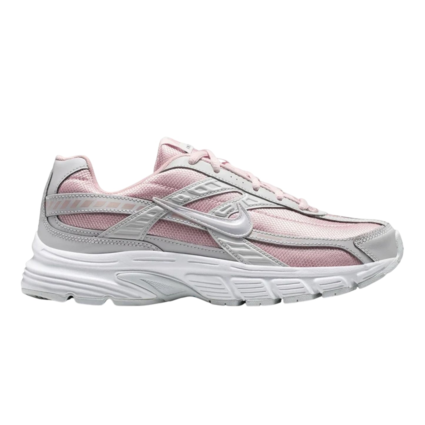 White-Grey-Pink - Front - Nike Womens-Ladies Initiator Logo Trainers