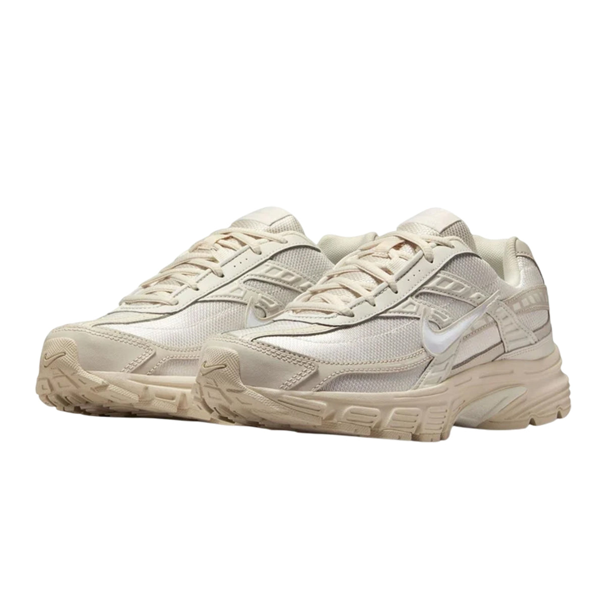 Off White-Brown - Pack Shot - Nike Womens-Ladies Initiator Logo Trainers