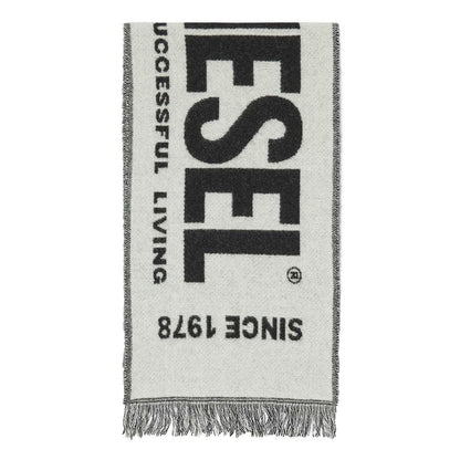 White - Back - Diesel Mens S-Bisc-New Wool Scarf