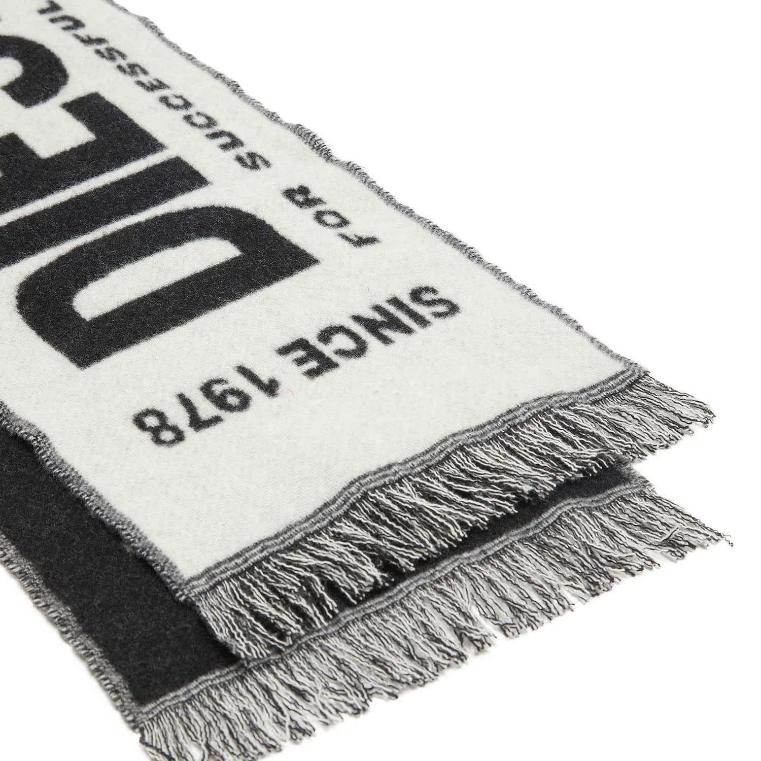 White - Side - Diesel Mens S-Bisc-New Wool Scarf