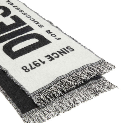 White - Side - Diesel Mens S-Bisc-New Wool Scarf