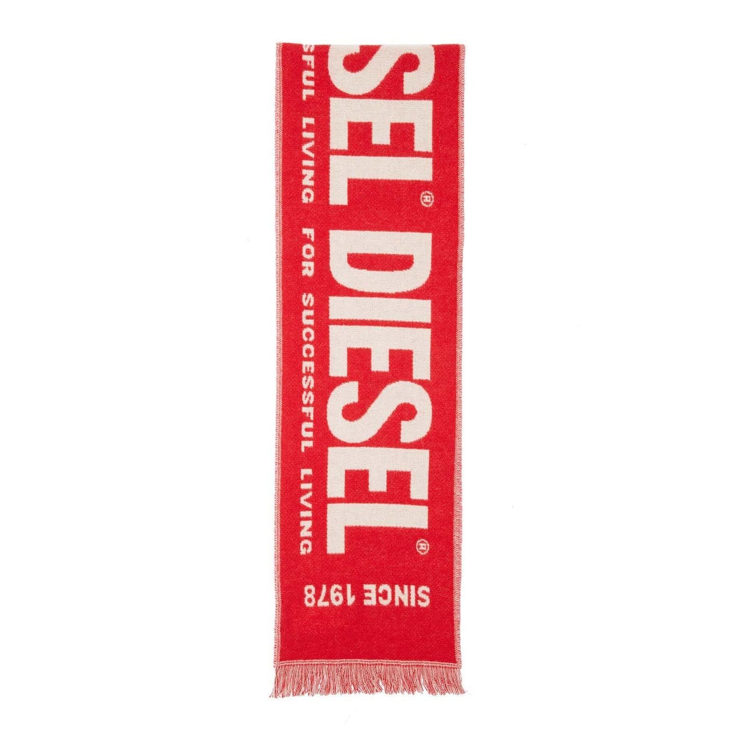 Red - Front - Diesel Mens S-Bisc-New Wool Scarf