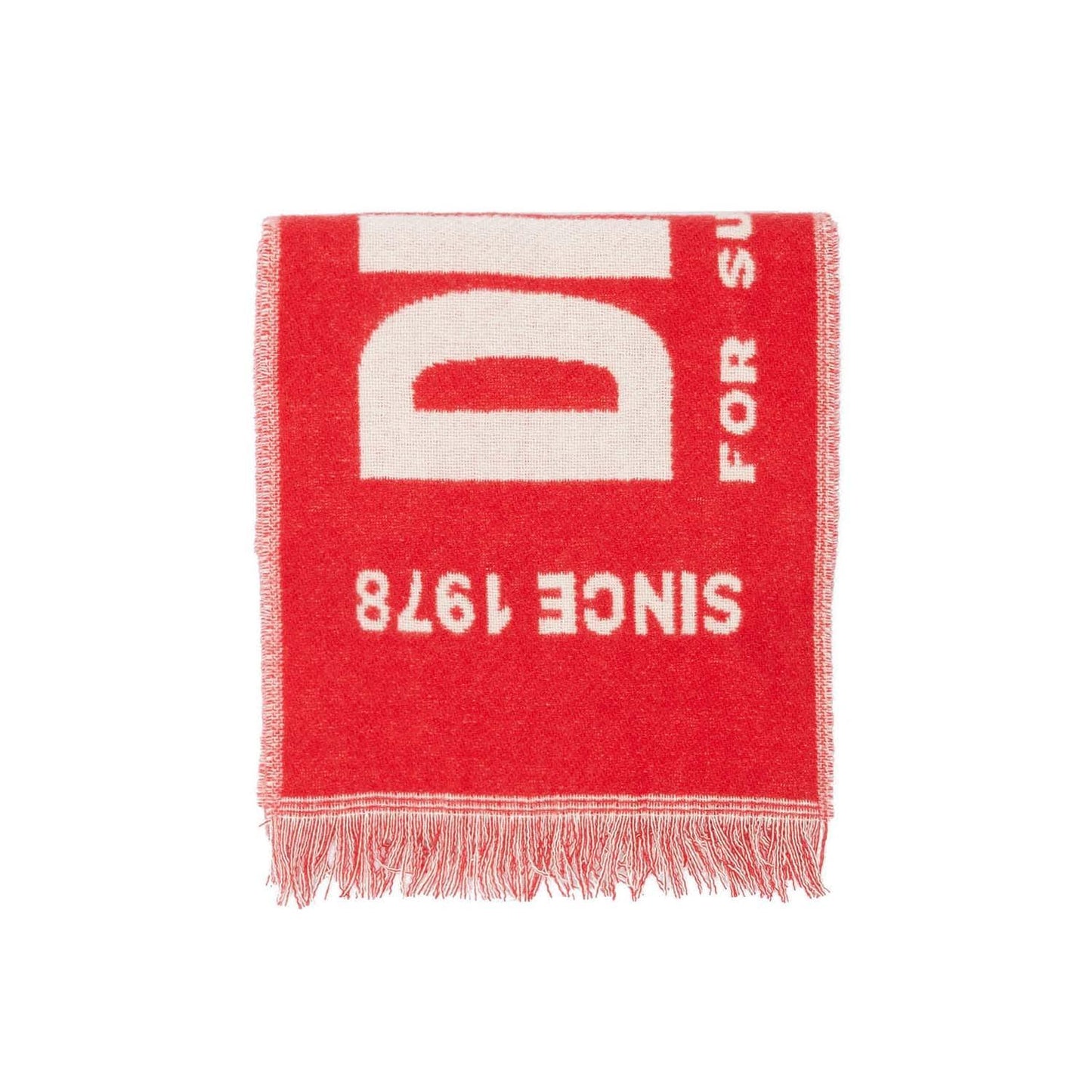 Red - Back - Diesel Mens S-Bisc-New Wool Scarf