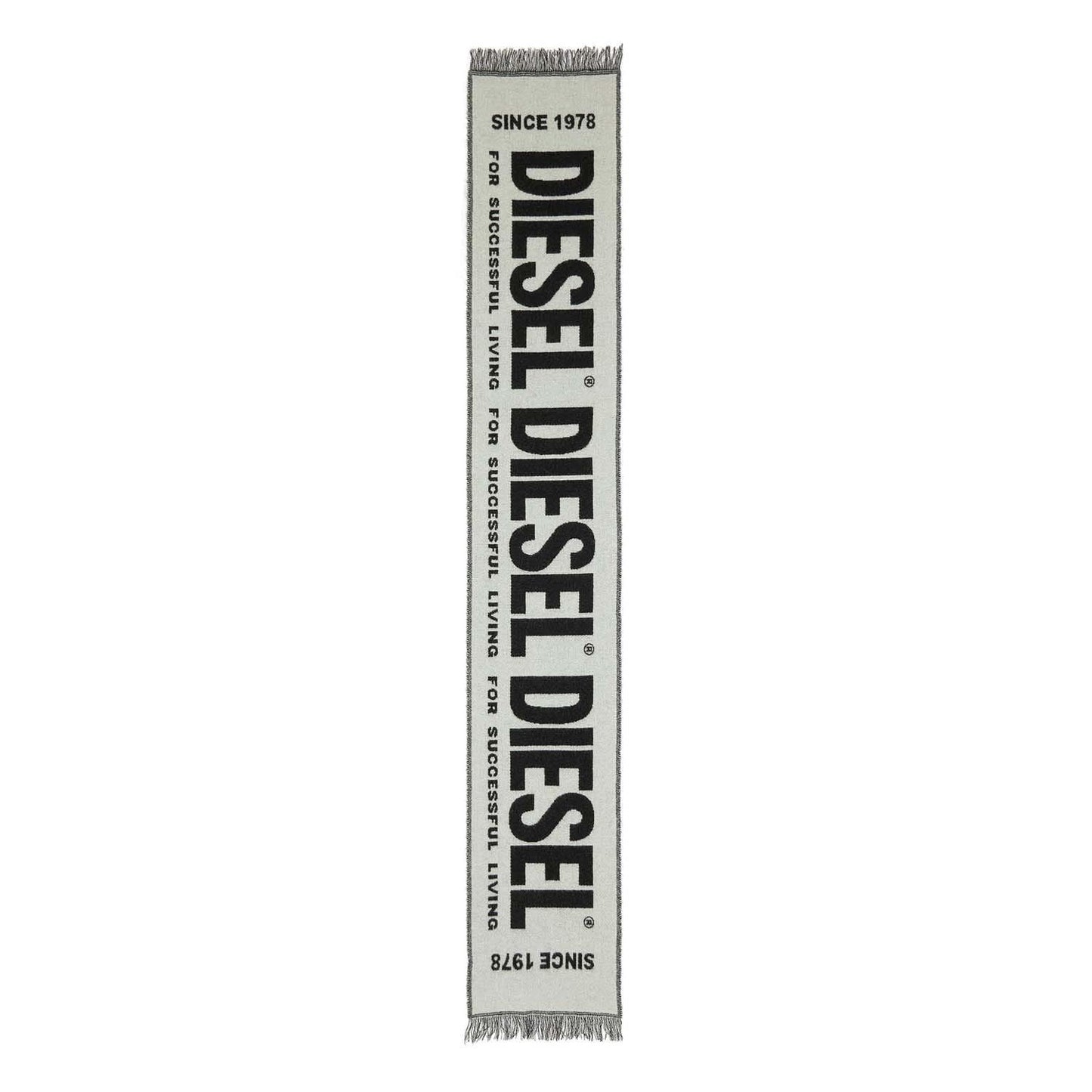 White - Front - Diesel Mens S-Bisc-New Wool Scarf