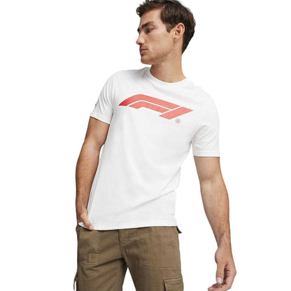 Puma White - Side - Puma Mens Formula 1 Logo T-Shirt