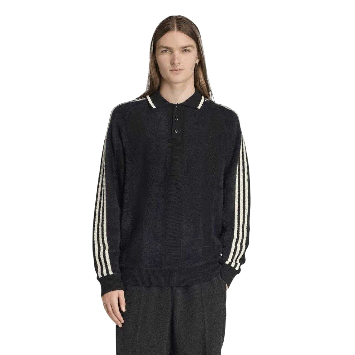 Black - Side - Adidas Mens Originals Premium Knitted Jersey