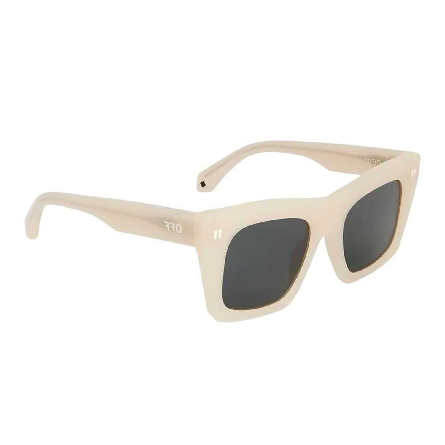 Beige-Dark Grey - Back - Off-White Womens-Ladies Selma Square Frame Sunglasses