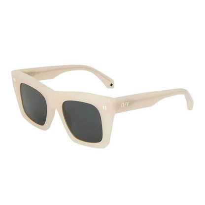 Beige-Dark Grey - Front - Off-White Womens-Ladies Selma Square Frame Sunglasses