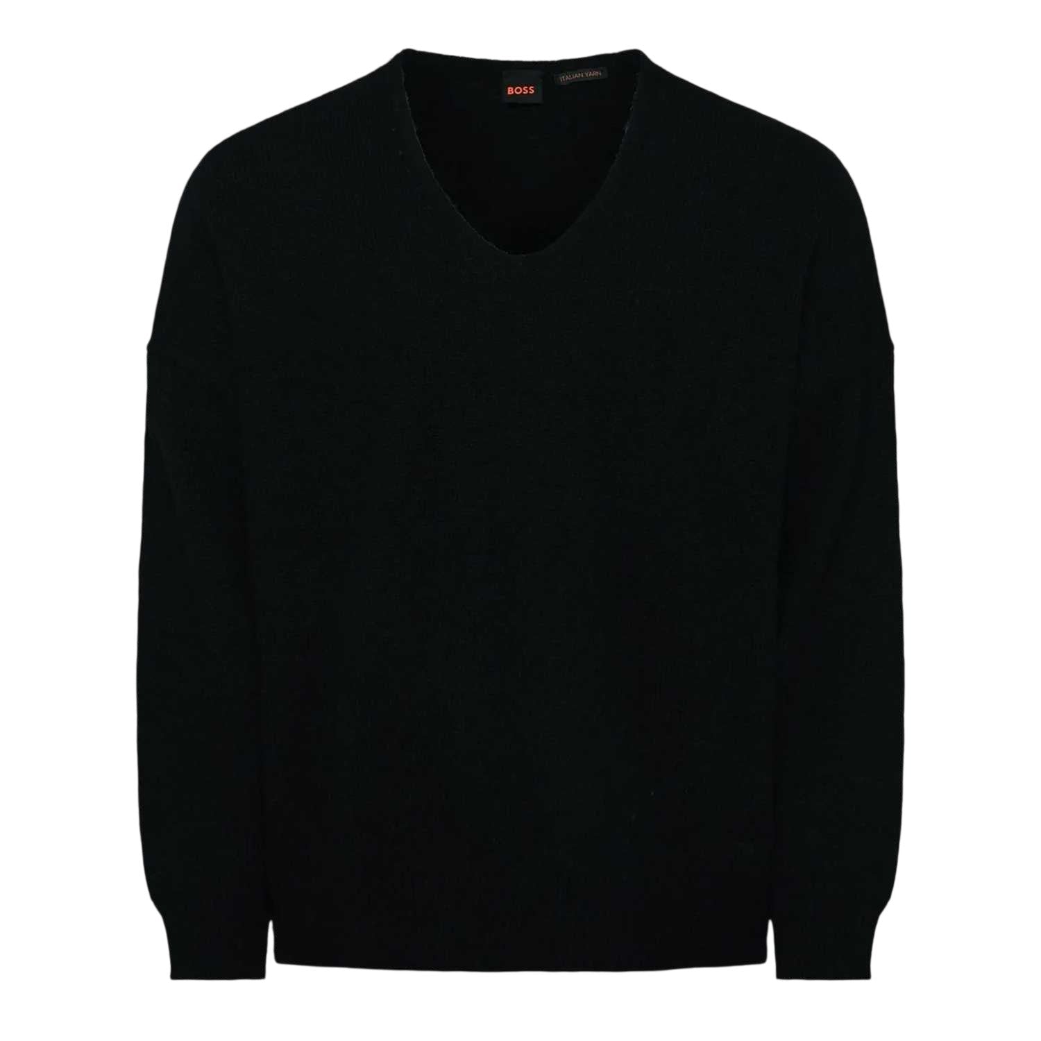 Black - Front - Boss Womens-Ladies Fondyssa Jumper