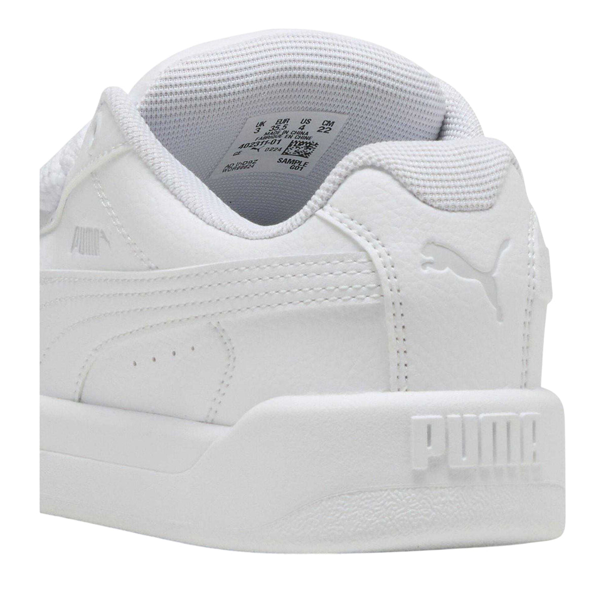 White - Back - Puma Childrens-Kids Park Lifestyle Low Trainers