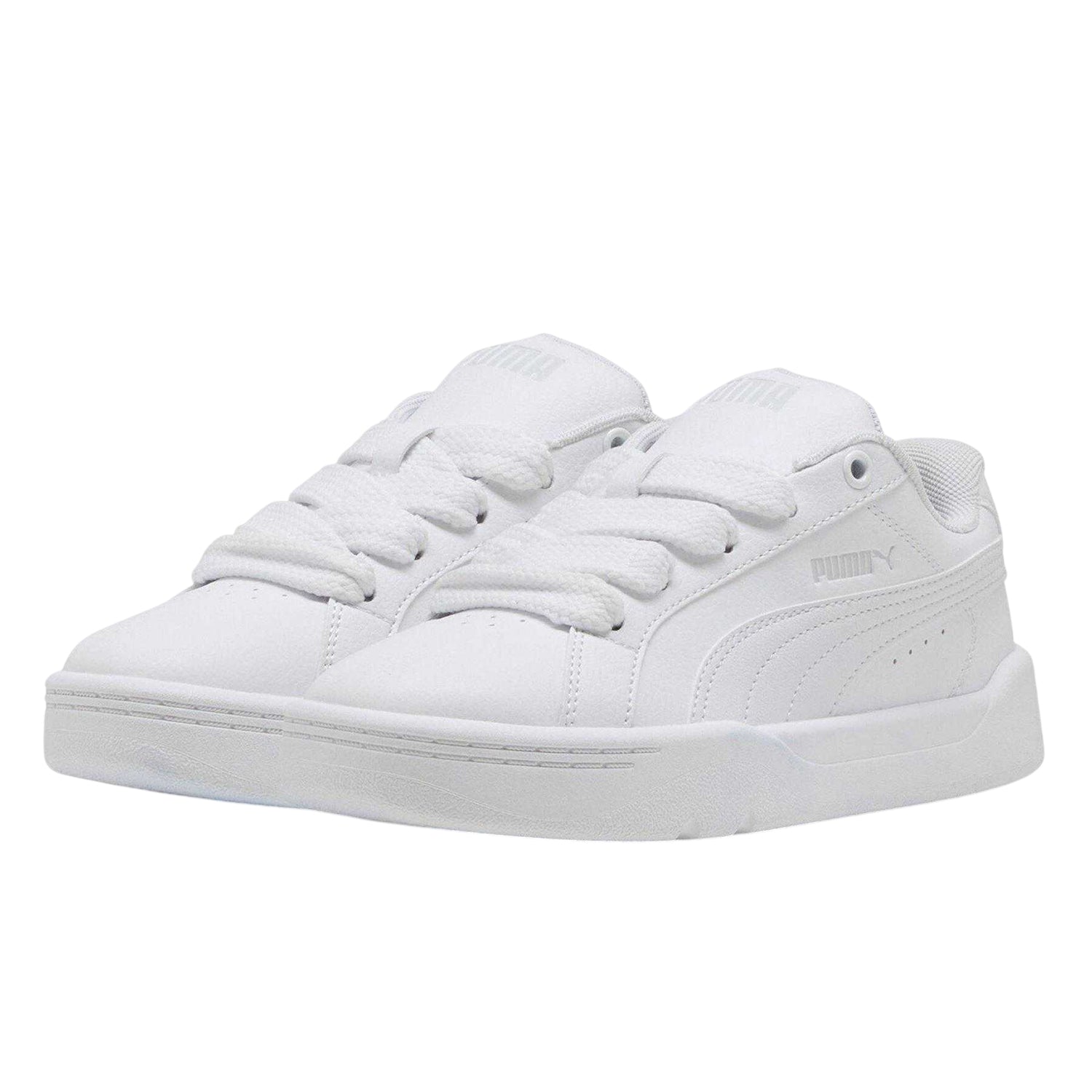 White - Close up - Puma Childrens-Kids Park Lifestyle Low Trainers