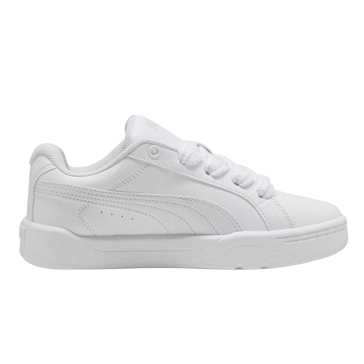 White - Front - Puma Childrens-Kids Park Lifestyle Low Trainers