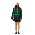 Green - Pack Shot - Lacoste Womens-Ladies Carded Wool High-Neck Relaxed Fit Sweater Top