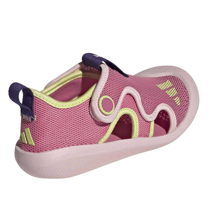 Clear-Pink - Back - Adidas Childrens-Kids Altaventure Mesh Water Shoes
