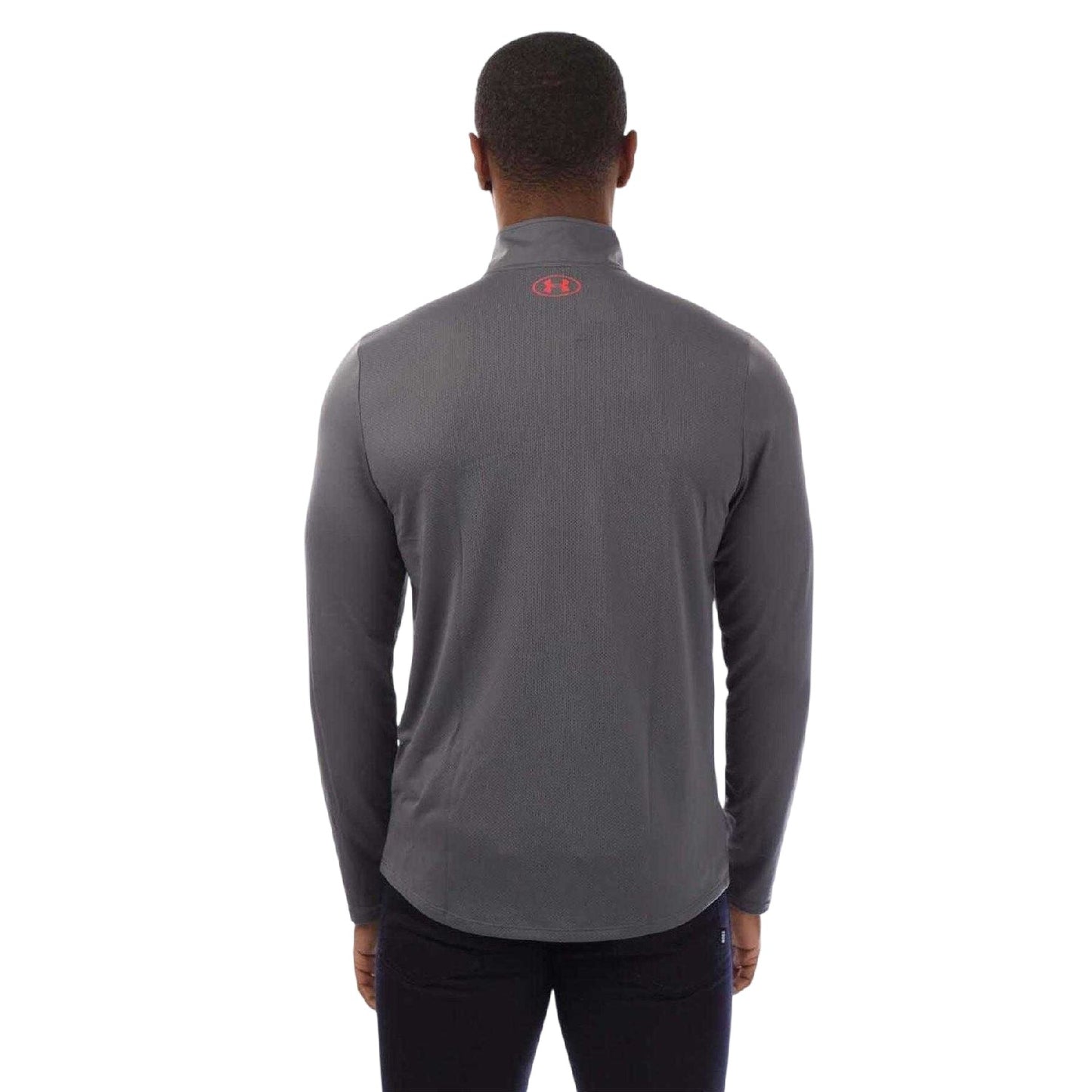 Grey - Back - Under Armour Mens Tech Fleece Top