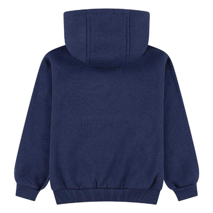 Navy - Back - Nike Childrens-Kids Brushed Fleece Hoodie