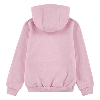 Pink - Back - Nike Childrens-Kids Brushed Fleece Hoodie