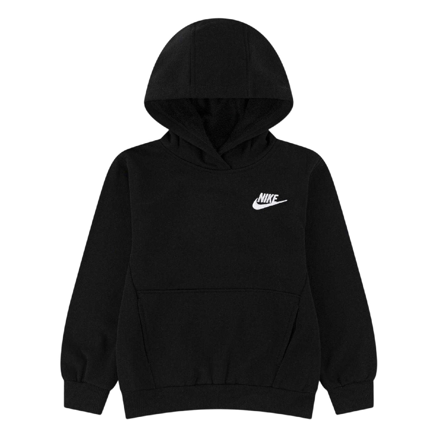 Black - Front - Nike Childrens-Kids Brushed Fleece Hoodie