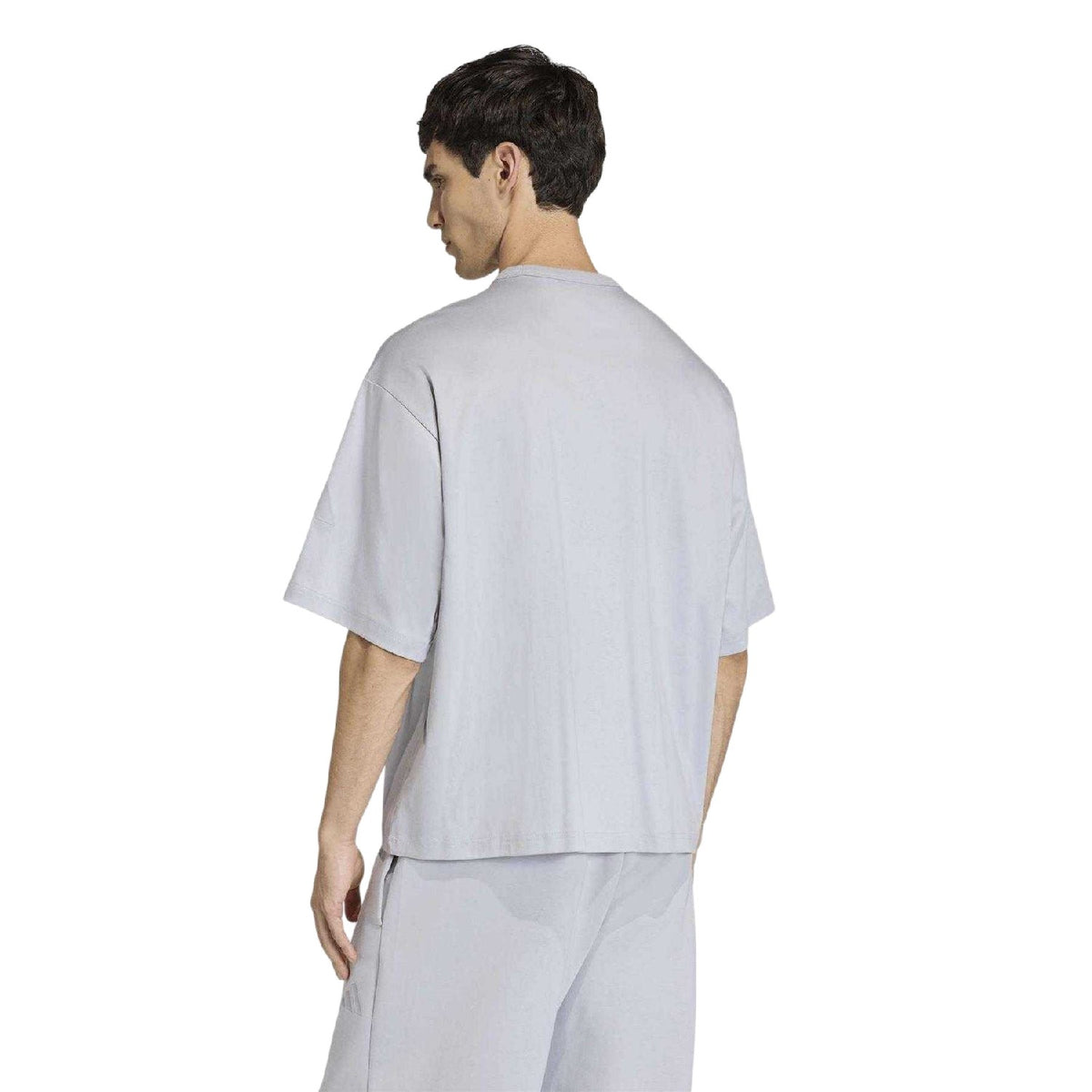 Silver - Back - Adidas Mens Plain T-Shirt